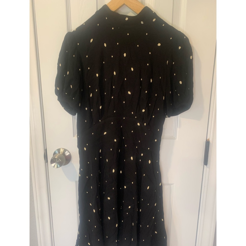 Free peoples dress Black with cream dots